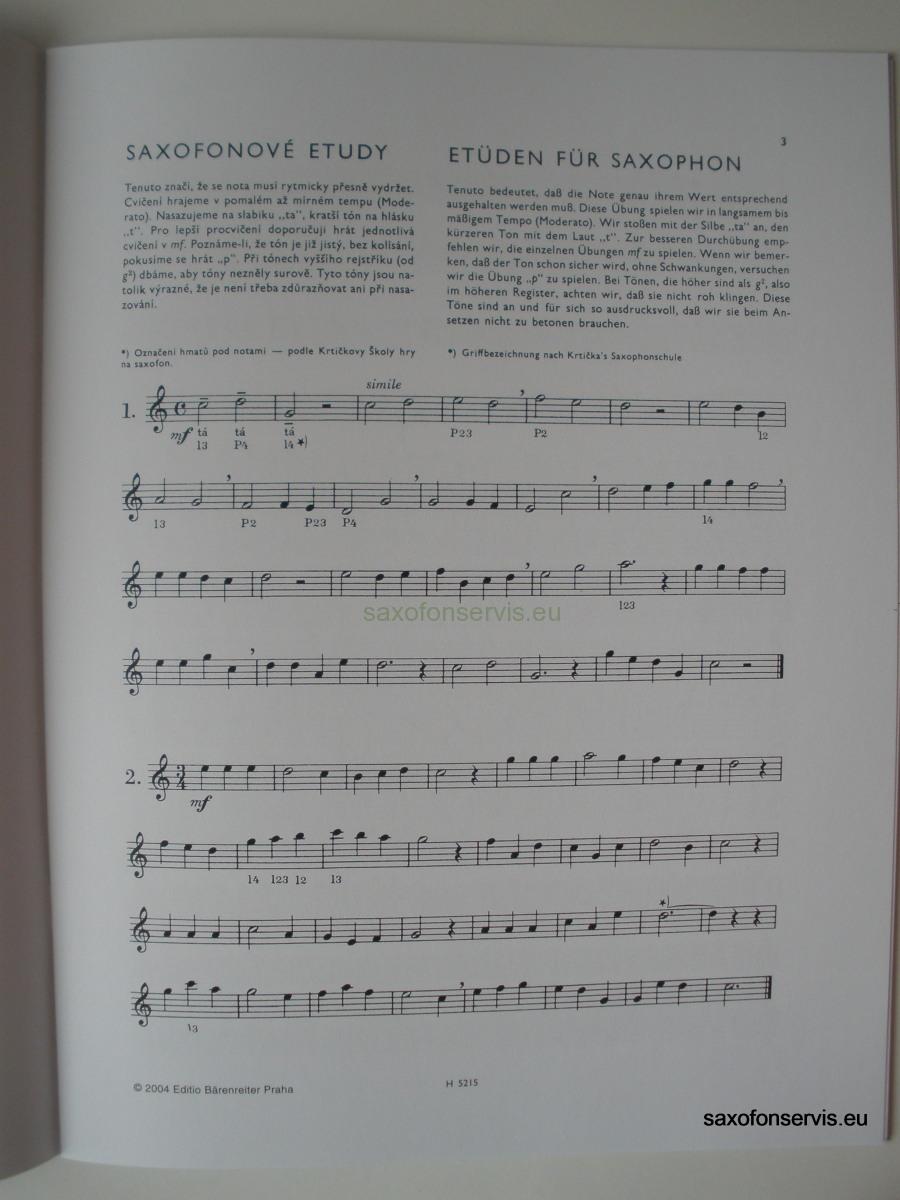 Saxofonové etudy - R.Grüber