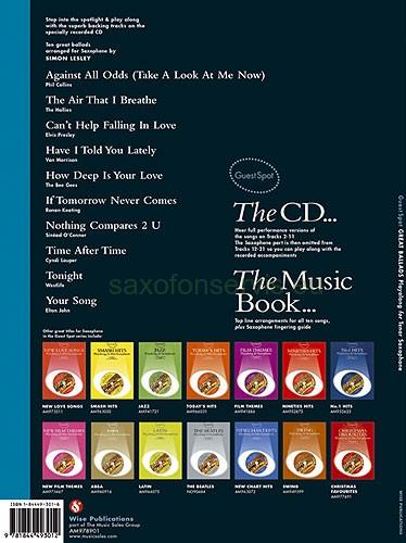 Guest Spot: Great Ballads Playalong For Tenor Saxophone + CD