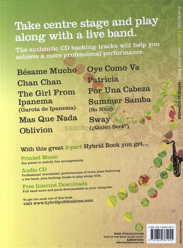 Play-Along Latin With A Live Band! - Tenor Saxophone + CD