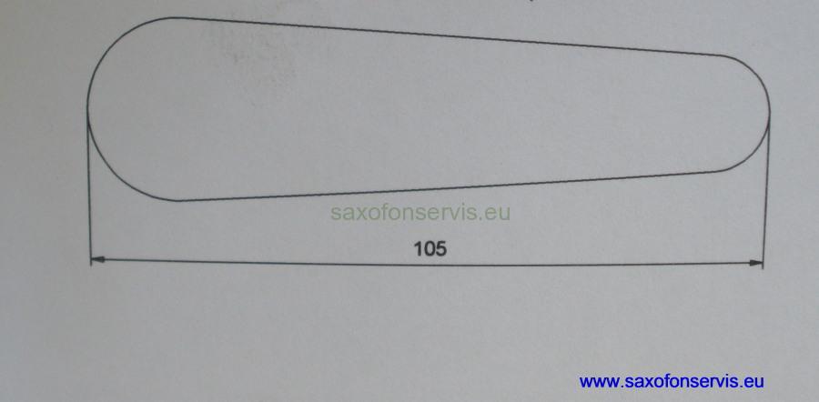 Srovnávací plech na podlepky klarinetu,saxofonu