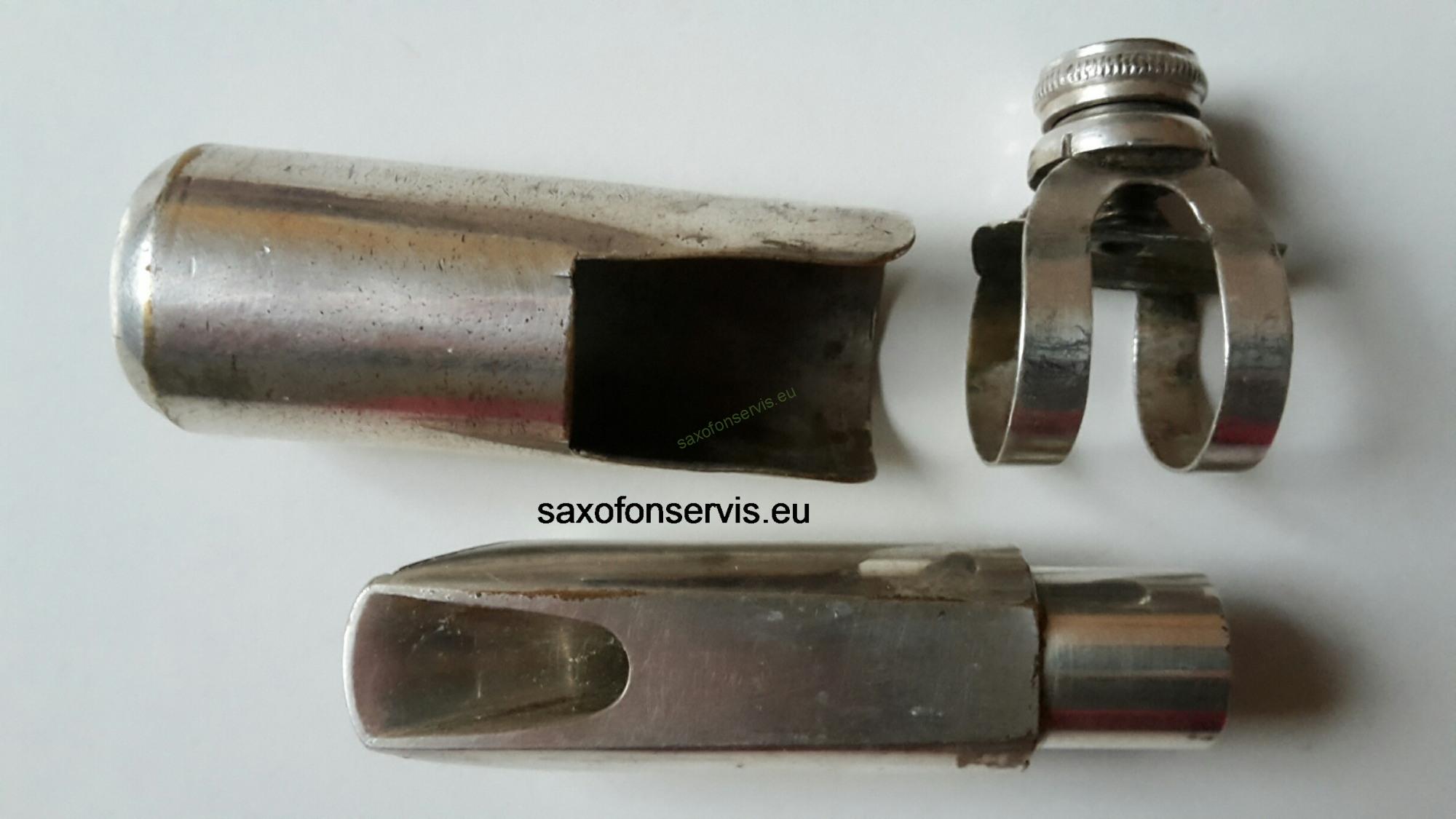 Metal 1,3 - hubička sopran saxofon,postříbřená. 