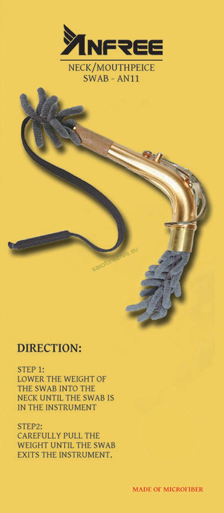 Vytěrák na eso alt nebo tenor sax - Anfree Swab DB11 Neck