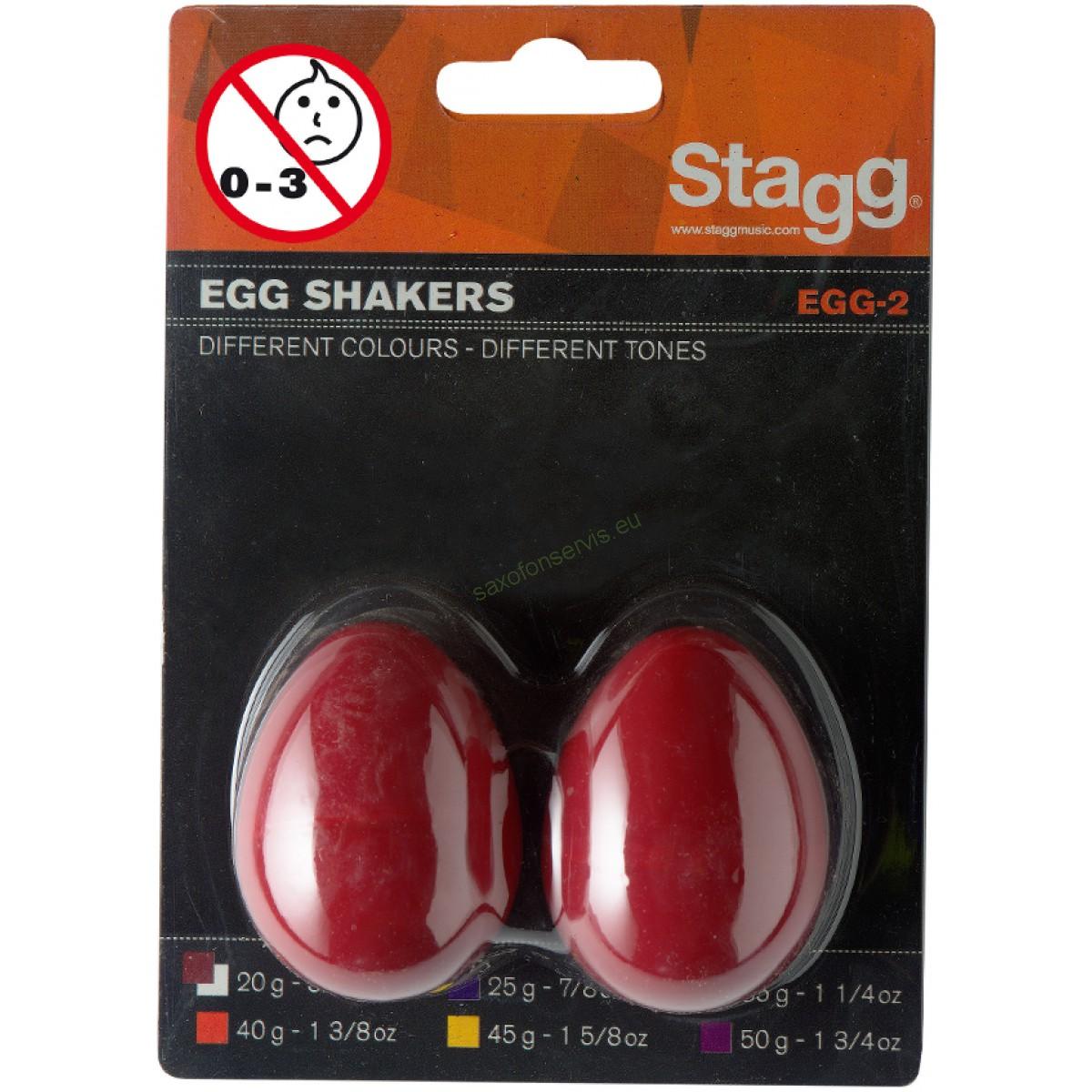 Stagg EGG-2 RD, pár vajíček, červená