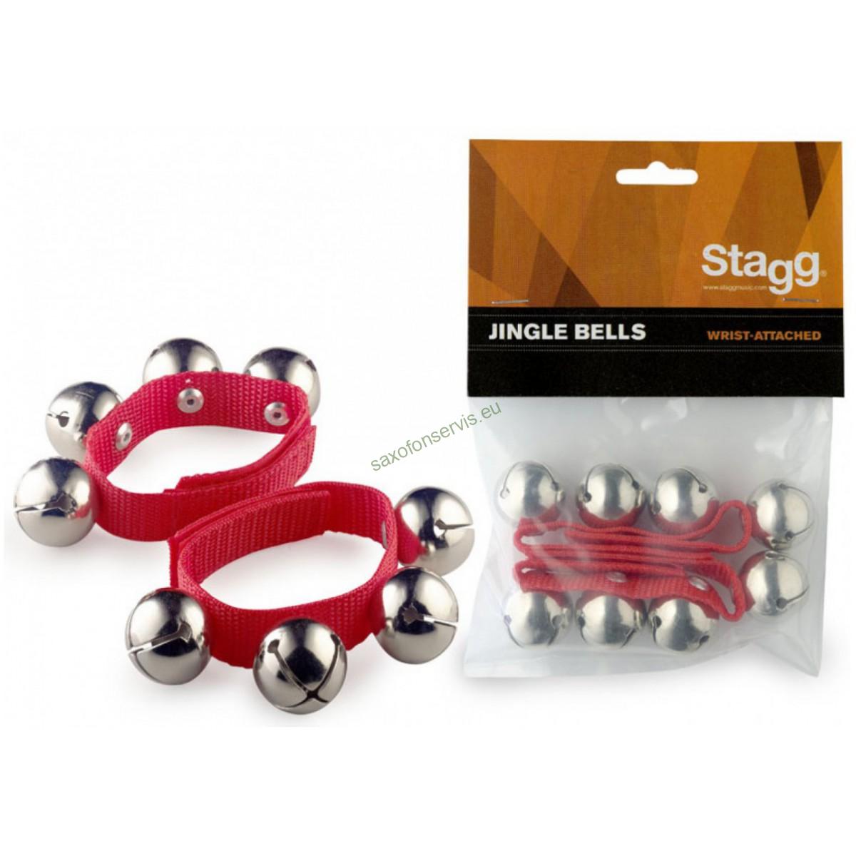 Stagg SWRB4 L/BL, řemínek široký s 4 rolničkami, pár