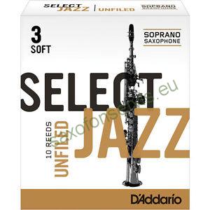 Rico 3S Select Jazz Unfiled Sopran 1ks