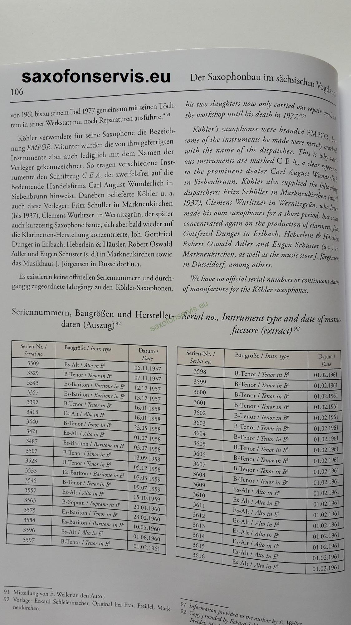 alt saxofon Köhler - skelet